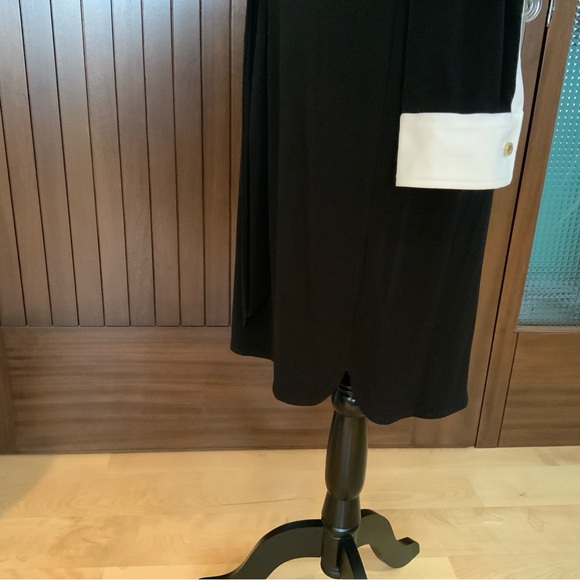 IVANKA, Black & White Belted Shirt Dress, Size XL - Picture 10 of 15